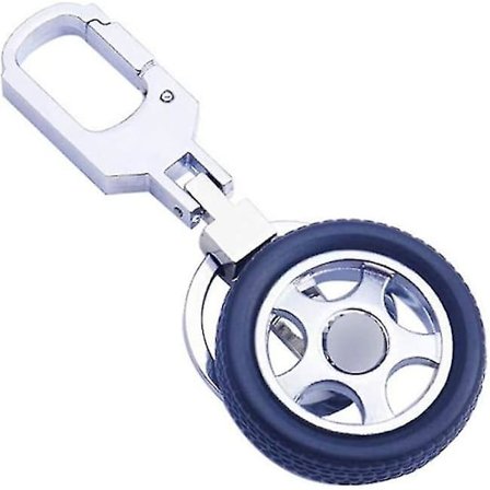 Avaimenperä Renkaan Muotoinen Autonpyörän Avaimenperä Lahja (musta 1 kpl)