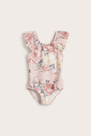 Newbie | Kukkakuvioinen uimapuku, jossa rusetti | Pinkki