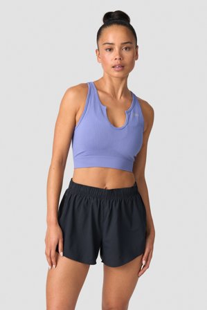 ICANIWILL - Ribbed Define Seamless Tank Top Violet Blue - Naiset - Treenivaatteet ICIW:ltä
