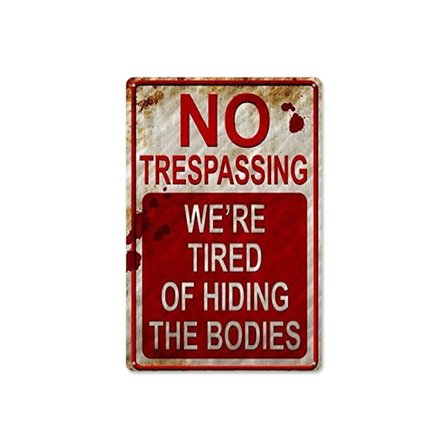 Halloween Metall Dekorativt Skilt - 30x20cm med Hengehull - Halloween Festrekvisitter - Utendørs Hagedekorasjon