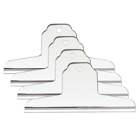 4 stk. Ekstra Store Klyper, Sølvfargede Papirklemmer i Rustfritt Stål for Tegnebrett, Kontor- og Skoleutstyr (14,5 cm)