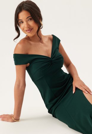 Bubbleroom Occasion-Twist Off Shoulder Gown-XXL