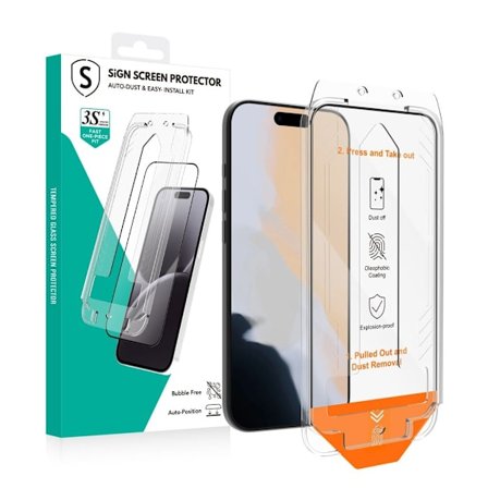 SiGN Screen Protector iPhone 17 Pro – EZ Apply with dust free applicator