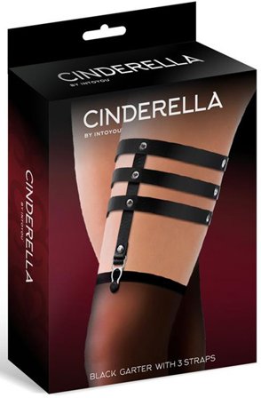 Cinderella Garter With 3 Straps Vegan Leather