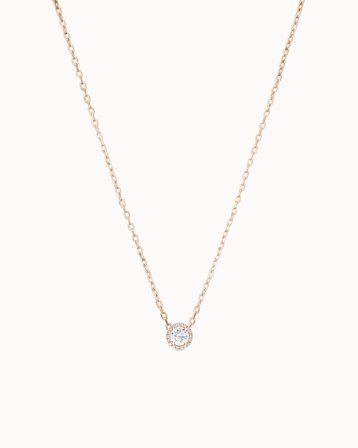 Naturligt diamanthalsband Stephanie 18K Roséguld 2x0.35 Carat - Smycken från Vanbruun
