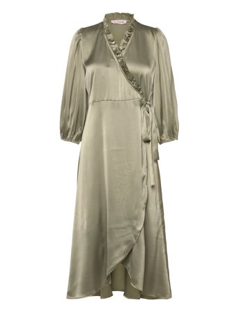 A-View Peony 3/4 Sleeve Dress - Khaki green - 36