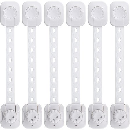 Baby Sikkerhetslås (Forbedret), Sett med 6 Barn/Baby Skaplåsing