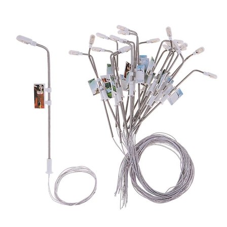 20 stk. Model Miniatur Gadelamper Ho Oo Skala Leds Hvid 1:150