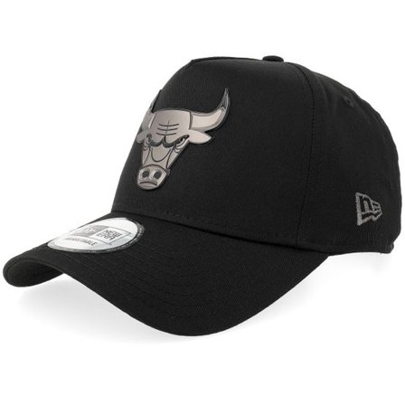 New Era - NBA Svart adjustable Keps - Chicago Bulls Metallic Black A-frame Adjustable @ Hatstore