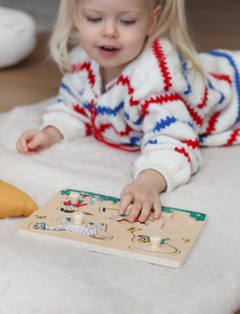 Pippi Langstrømpe Pippi Pussel Med Knoppar 5 Bit - Multi/patterned - ONE SIZE