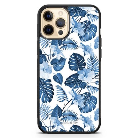 Bjornberry Hårdskal iPhone 12 Pro Max - Blå Blommor