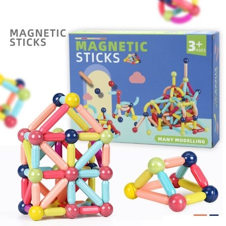 Magneettiset rakennuspalikat - 58 kappaletta luovaan rakentamiseen - magneetit