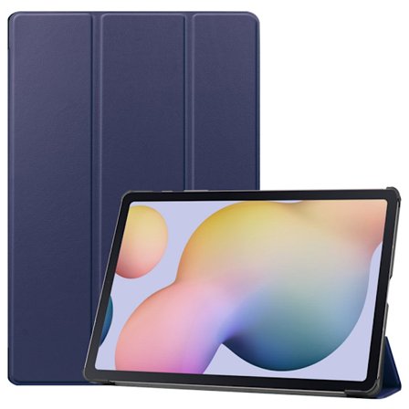 Samsung Galaxy Tab S7 Plus/S8 Plus 12.4 Fodral Tri-fold Blå