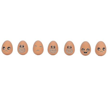 7 stk. falske æg Gummi Livagtige Elastiske Udtryksmønster Kunstige Hoppebold Æg Til Køkken Mad Legetøj