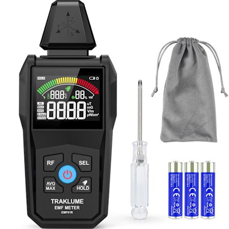 2025 Siste Modell EMF Detektor Måler Strålingsdetektor for Hjem Digital EMF Leser for Radiofrekvensstråling 5-i-1 EMF Måler for Ele