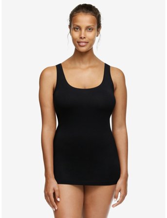 Femilet Basic Cotton Tank Top - Black - 42