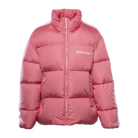Palm Angels, side-stripe puffer jacket Różowy, Kobieta, Rozmiar: S