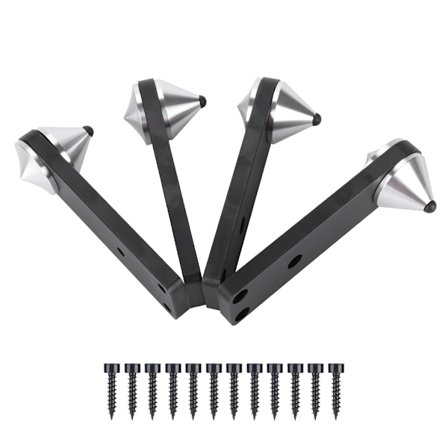 4 stk kombinert type lydhøyttalerfot subwoofer støtsikker piggbrakett