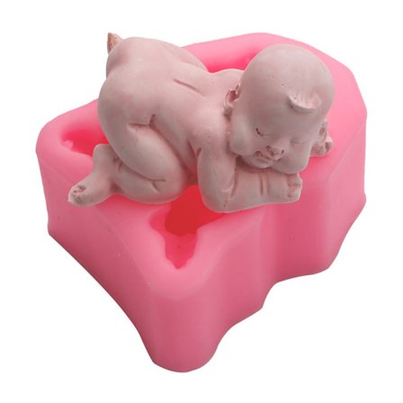 3D Baby Angel Silikonform for Kakedekorasjon Sjokolade Godteri Mousse