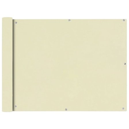 vidaXL Balkongskärm oxfordtyg 90 x 400 cm gräddvit