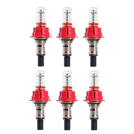 6 flowmetre til gulvvarmefordelere, visuel flowovervågning og regulator til gulvvarme -FF-