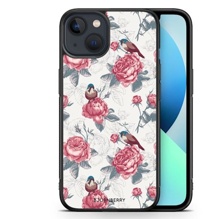 Bjornberry Skal iPhone 13 Mini - Rosor & Fåglar