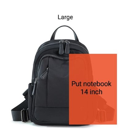 Vanntett Ryggsekk Mote Dame Reise Ryggsekk Ensfarget Dame Enkel Skulderveske