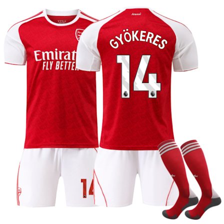 2526 Arsenal Hjemme Børnefodboldtrøjesæt (Inklusive Sokker) Størrelse 14 Gyökeres 26