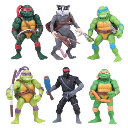 6 st ninja turtles set actionfigur ninja turtles leksaksset plastleksaksfigur samling (FMY)