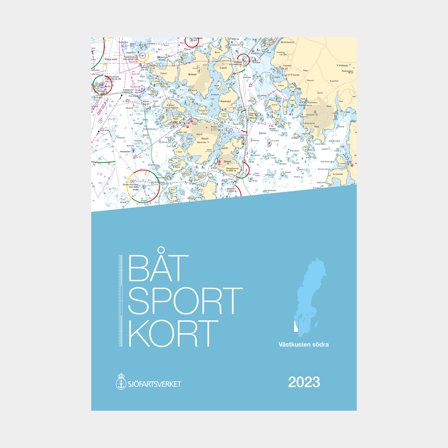 Bådsportkort Sjöfartsverket Västkysten syd, Måseskär - Kullen (Udgave 2023 - ikke seneste udgave)