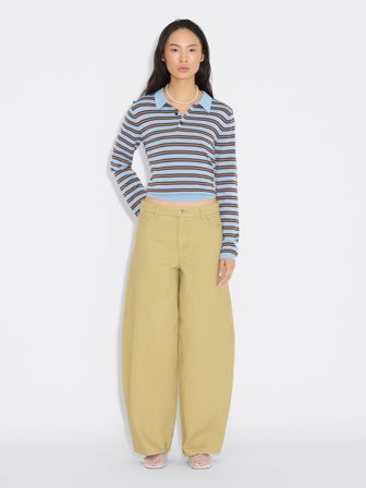 Holzweiler - Barrel Wide-Leg Trousers - Khaki - Womens - Large