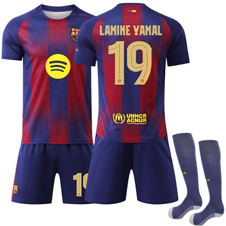 2025-2026 Barcelona Hemma Fotbollströja Nr. 19 Yamal
