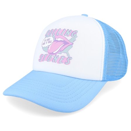 The Rolling Stones - Blanc trucker Casquette - "Its Only Rock & Roll Blue/White Foam Trucker " @ Hatstore
