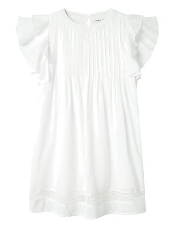 name it Nkffaride Ss Dress Noos - White - 164