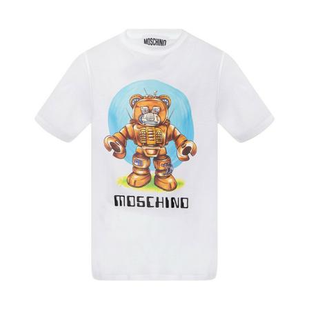 Moschino - T-shirts - Vit - Herr - Storlek: Xl, Herr, Storlek: XL