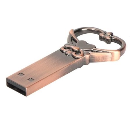 HURRISE USB-lagring Tummen Bärbar Upptäckt Hjärtformad Retro USB-minne för dator Dator 8GB 64GB kort