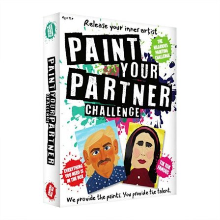 Paint Your Partner -haastepeli - Hilpeän hauska taidemaalausaktiviteetti pariskunnille treffi-iltoihin ja juhliin