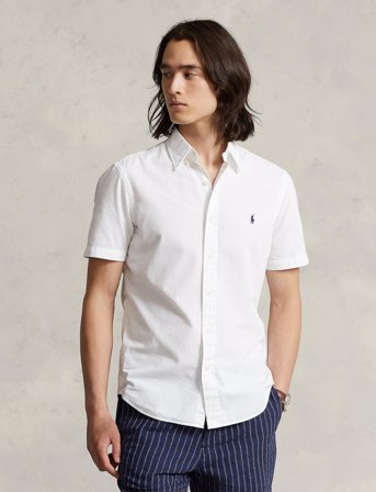 Polo Ralph Lauren 40/1 Seersucker-Cubdppcsss - White - S