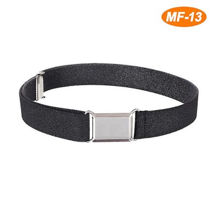 Lasten ja taaperoiden vyö, joustava säädettävä venyvä unisex-vyö, hopeinen neliösolki