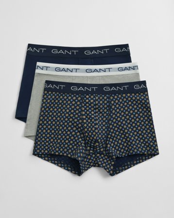 GANT Herren 3er-Pack Geometric Boxershorts mit Print (XXL) Marineblau