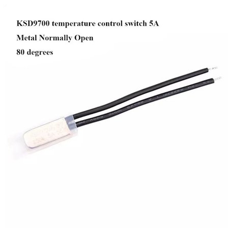 KSD9700 Thermal skydd Temperaturkontrollbrytare 80 GRADER 80 Degrees