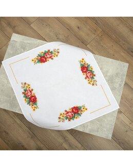 Broderikit Duk Ros bukett