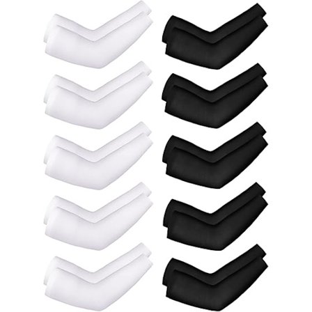 UV Solbeskyttelsesærmer til Mænd Kvinder Arbejde Kølende Tatoveringsdækning Kompressionsærmer til Cykling Fiskeri 10 Par