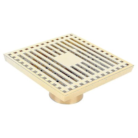 Ren Kobber Kvadratisk Afvandingsbrønd Bruserafløb Anti-lugt Gulvafløb 10x10cm