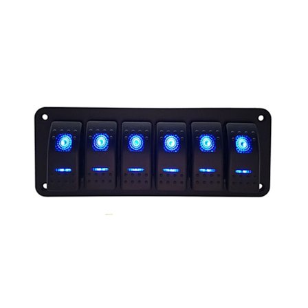 LED vippekontaktpanel 2 3 4 6 Gang 6 GANG 6 GANG