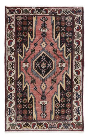 Tappeto Hamadan 78X122 Nero/Rosso Scuro (Lana, Persia/Iran)