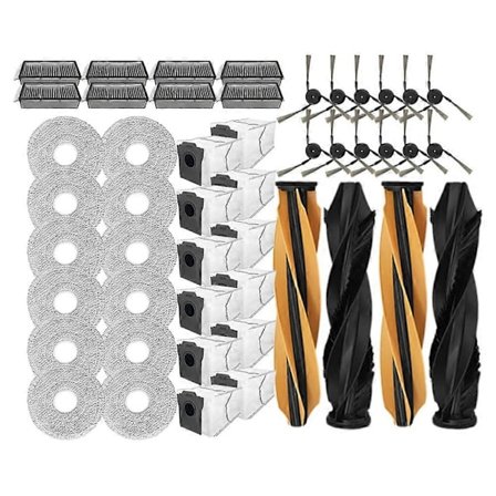 46 st Ersättningsdelar för Dreame X50 Ultra/X50 Master/L50 Pro Ultra/L40S Pro Ultra/L40s Ultra - Borste Filter Moppduk Dammpåse