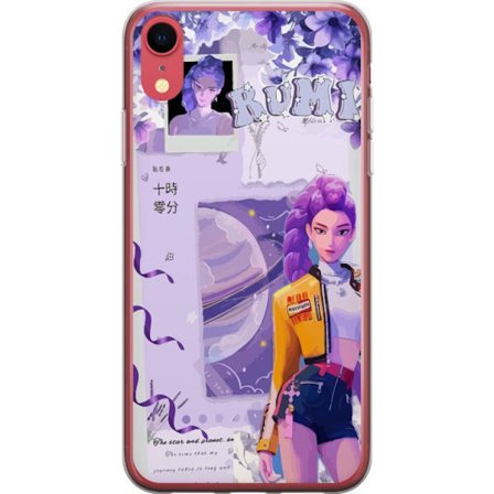 Apple iPhone XR Genomskinligt Skal Kpop Demon Hunters Rumi Lila Planet Kosmisk Idol Stil Fantasy