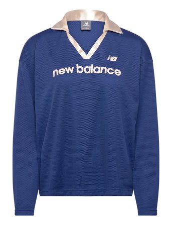 New Balance Mesh Soccer Jersey Long Sleeve - Blue - M