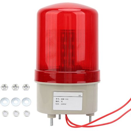 220VAC Blinkende Blinkende Rød LED Advarselslys Diameter 97mm